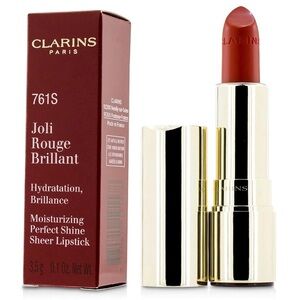 CLARINS 761S Spicy Chili Joli Rouge Long Wearing Lipstick NIB